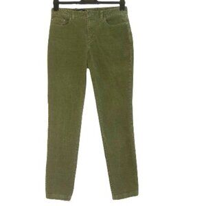 Brooks Brothers Mid-Rise Corduroy Tapered Leg Ankle Jean in Olive Green - Size 6